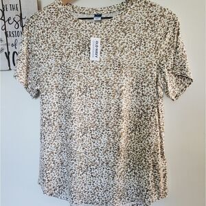 Old Navy Women's XS Leopard Print Short Sleeve Blouse